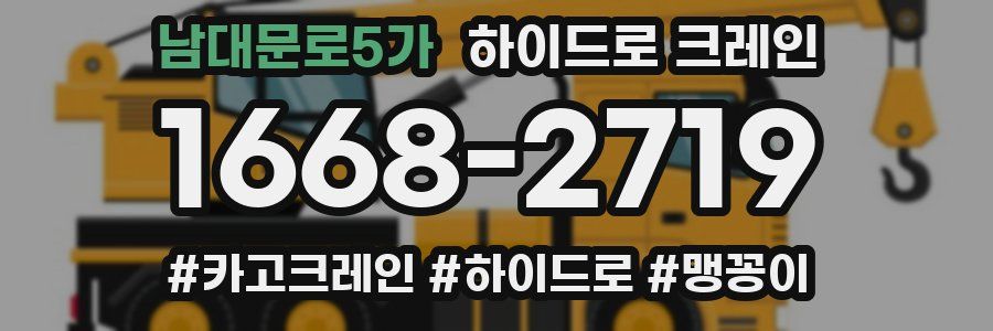 남대문로5가 하이드로 크레인