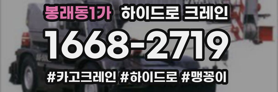 봉래동1가 하이드로 크레인