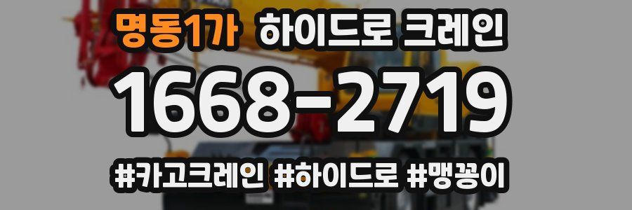 명동1가 하이드로 크레인