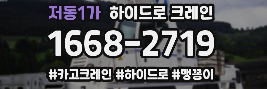 저동1가 하이드로 크레인