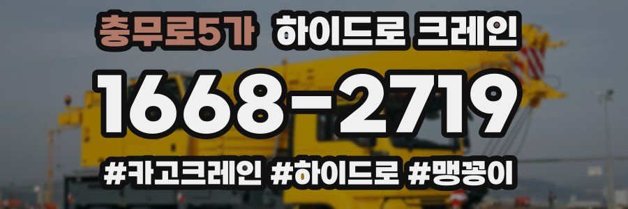 충무로5가 하이드로 크레인