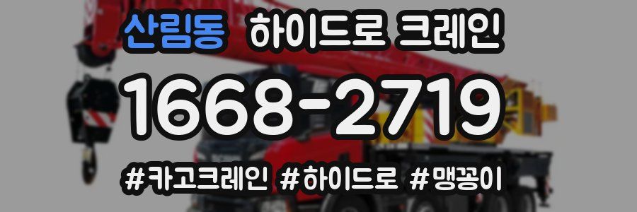 산림동 하이드로 크레인
