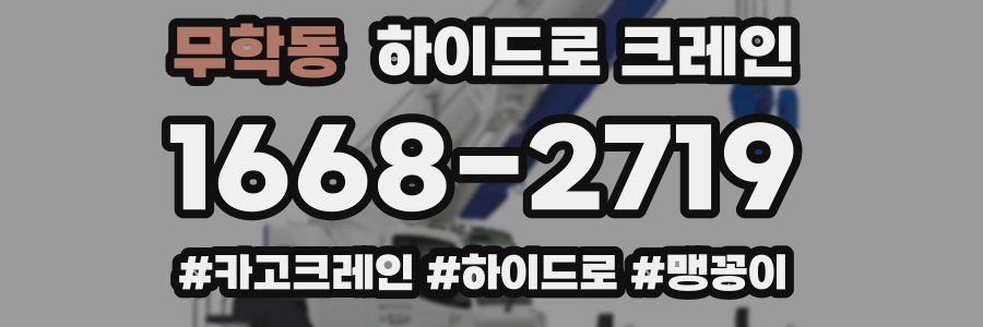 무학동 하이드로 크레인