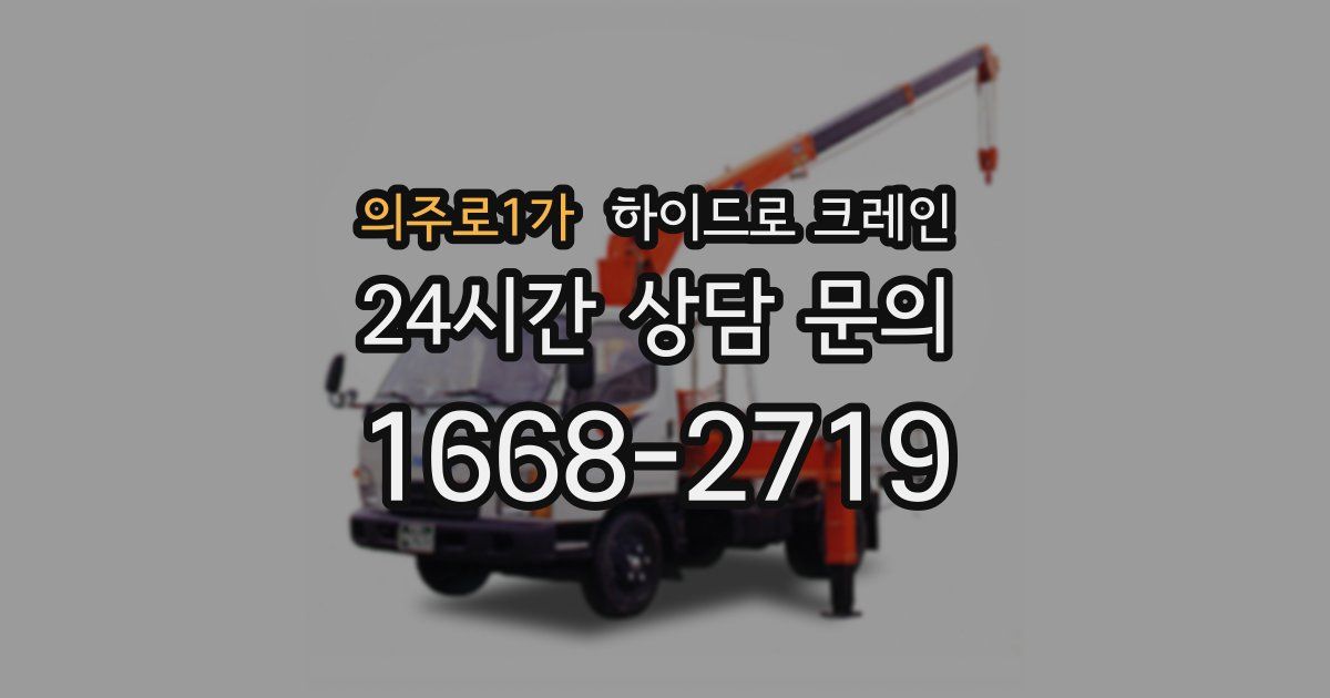 의주로1가 하이드로 크레인