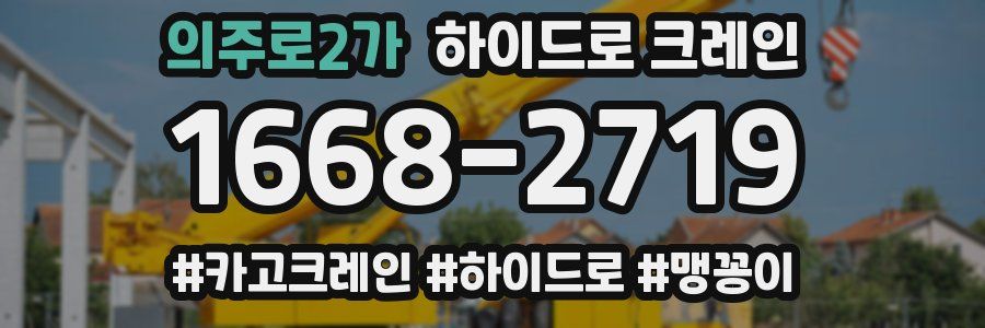 의주로2가 하이드로 크레인