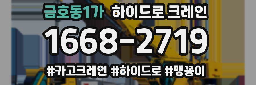 금호동1가 하이드로 크레인