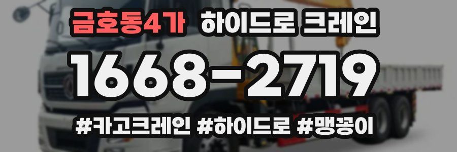 금호동4가 하이드로 크레인