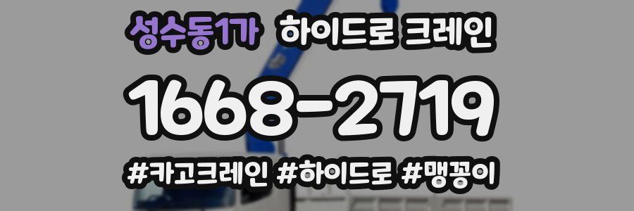 성수동1가 하이드로 크레인