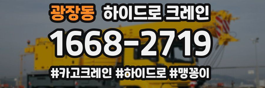 광장동 하이드로 크레인