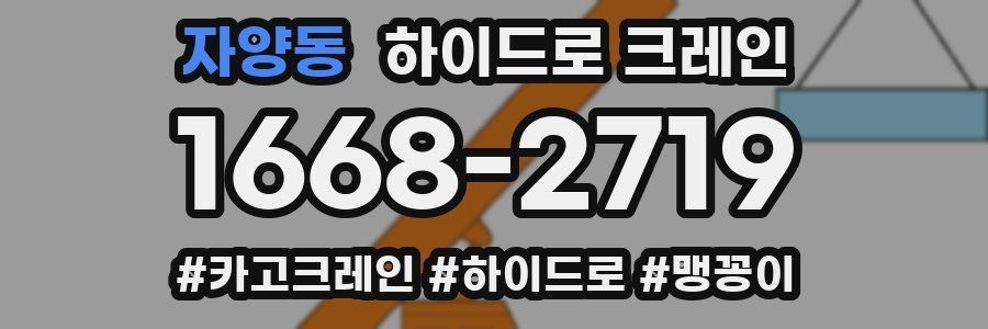 자양동 하이드로 크레인