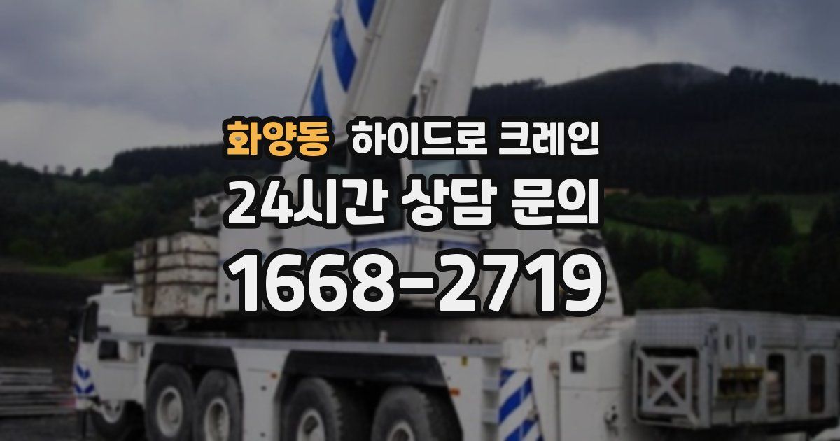 화양동 하이드로 크레인