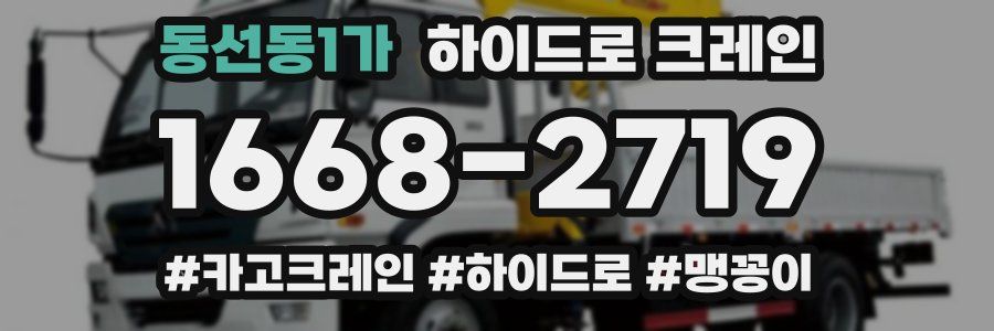 동선동1가 하이드로 크레인