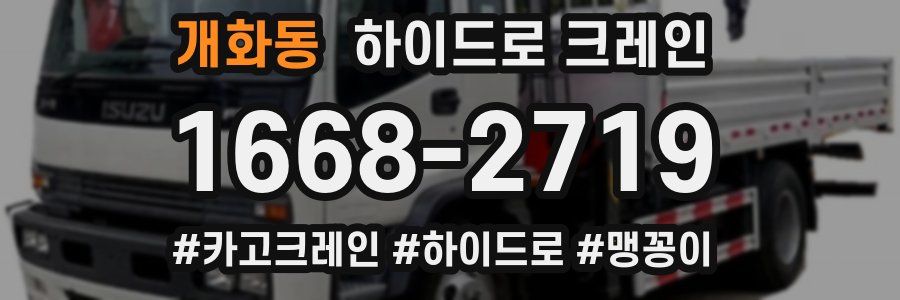 개화동 하이드로 크레인