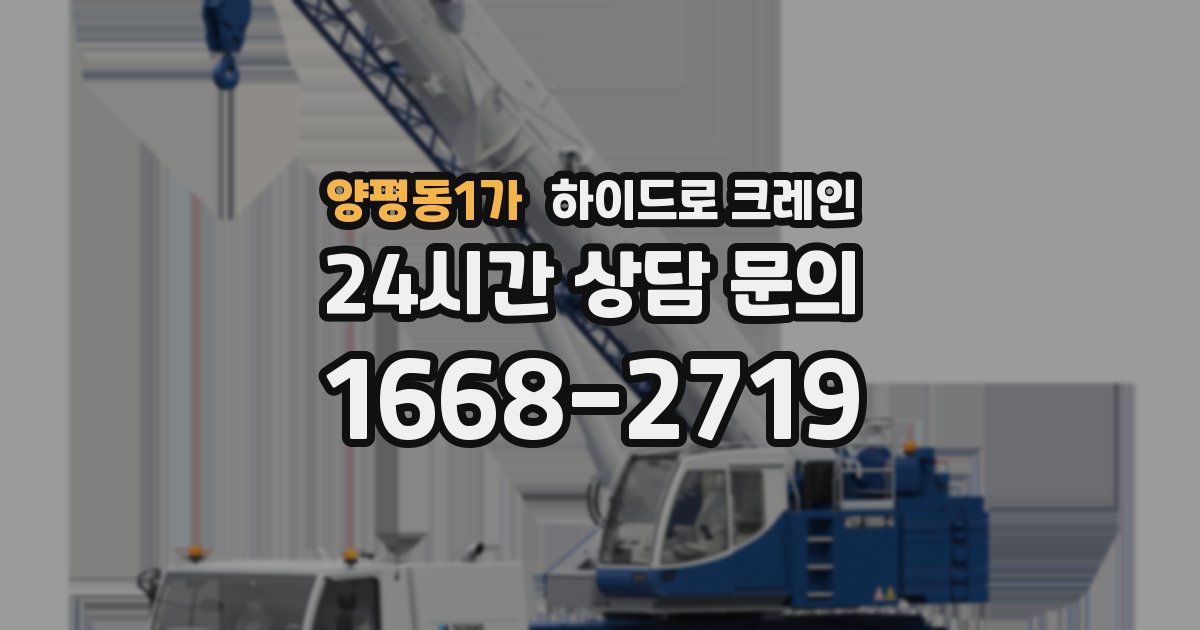 양평동1가 하이드로 크레인