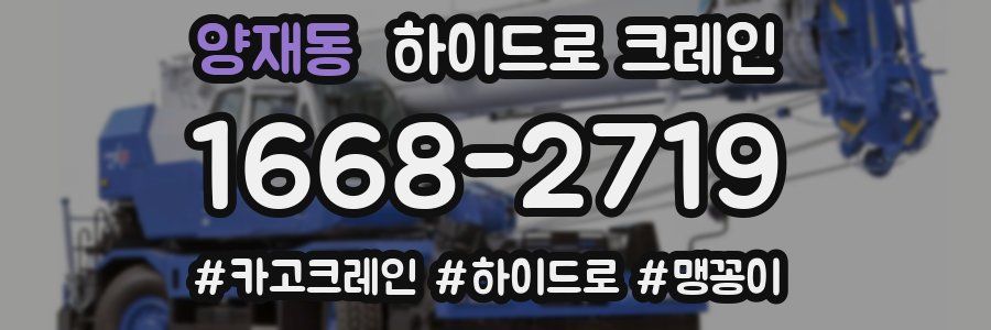 양재동 하이드로 크레인