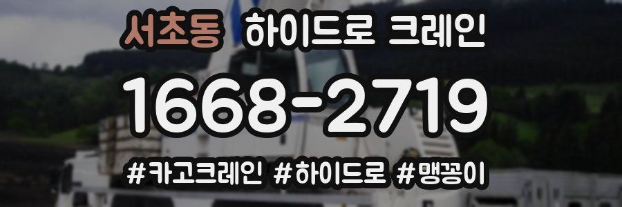 서초동 하이드로 크레인