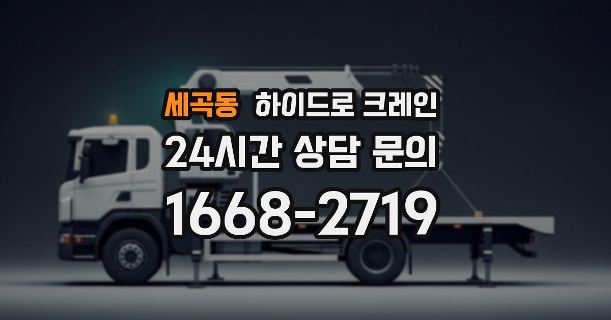 세곡동 하이드로 크레인