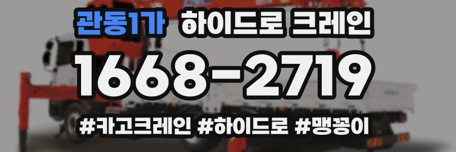 관동1가 하이드로 크레인