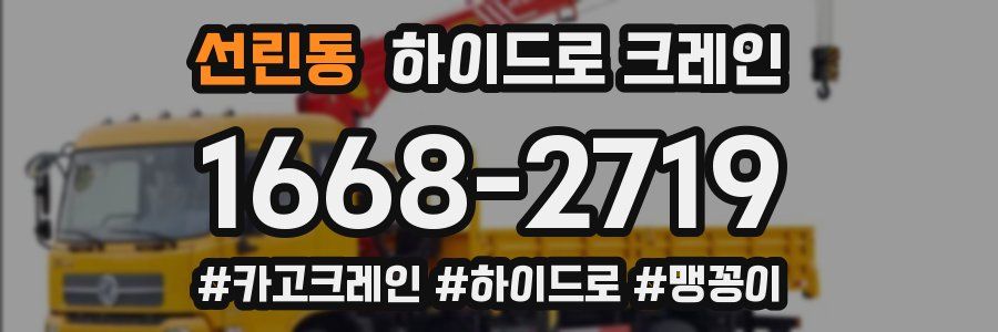 선린동 하이드로 크레인