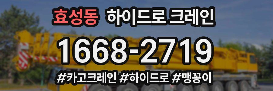 효성동 하이드로 크레인