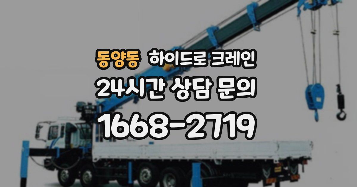 동양동 하이드로 크레인