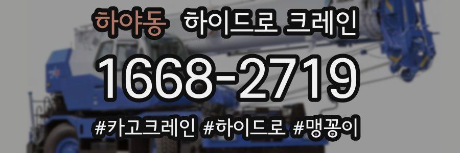 하야동 하이드로 크레인
