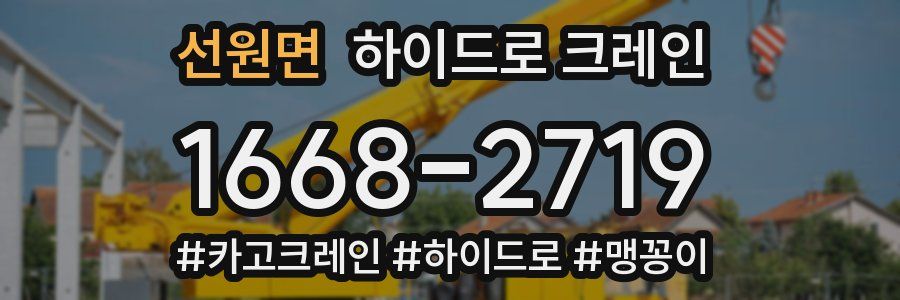 선원면 하이드로 크레인
