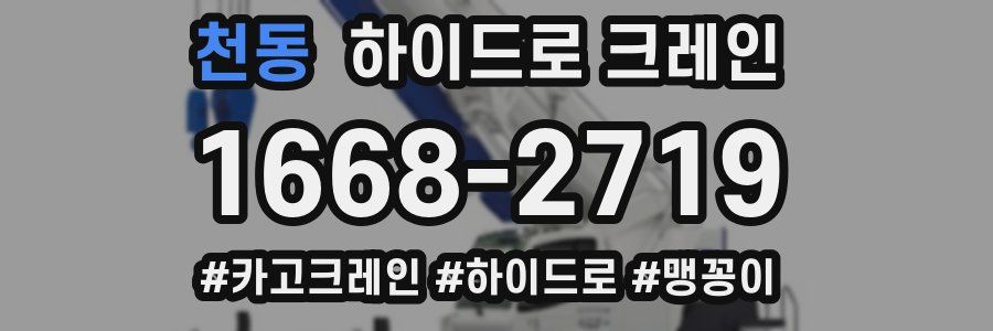 천동 하이드로 크레인