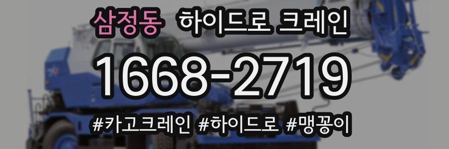 삼정동 하이드로 크레인