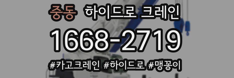 중동 하이드로 크레인