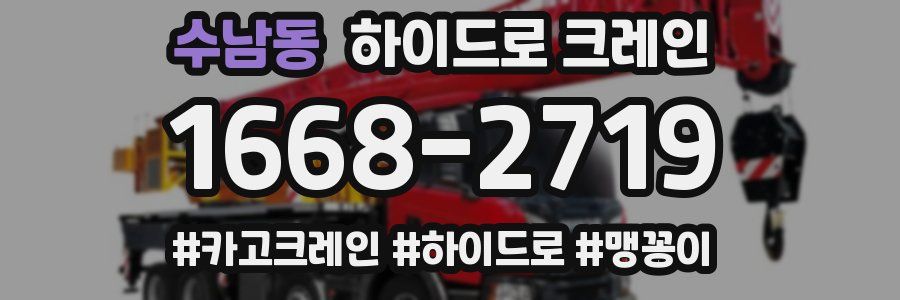 수남동 하이드로 크레인