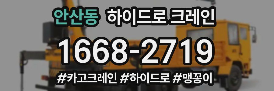 안산동 하이드로 크레인