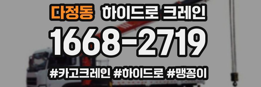 다정동 하이드로 크레인