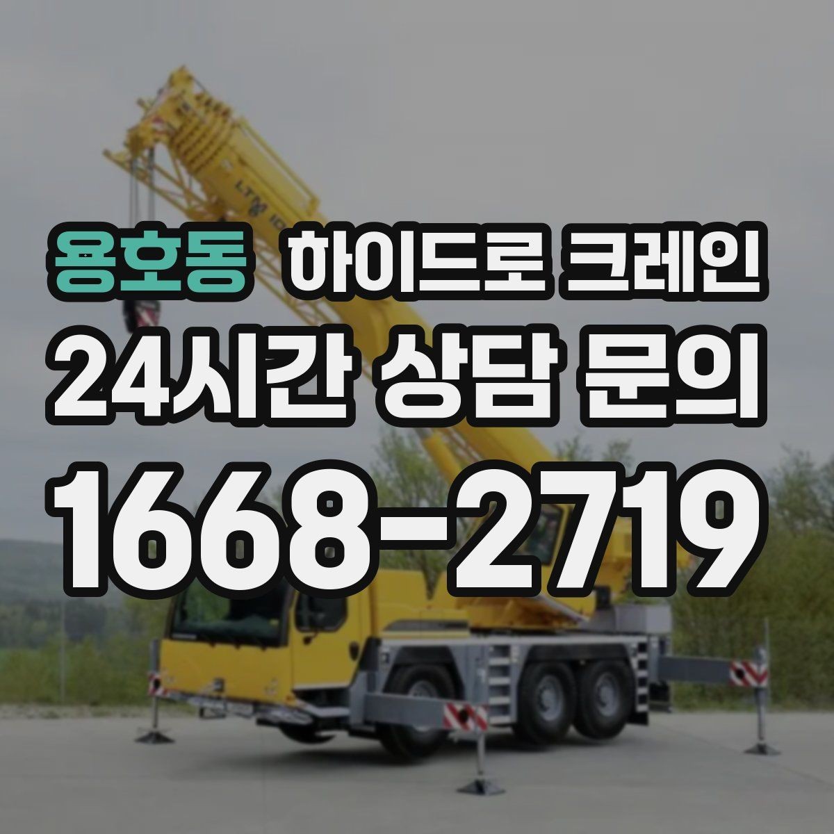 용호동 하이드로 크레인 전봇대·가로수·전선 간섭이 있을 때