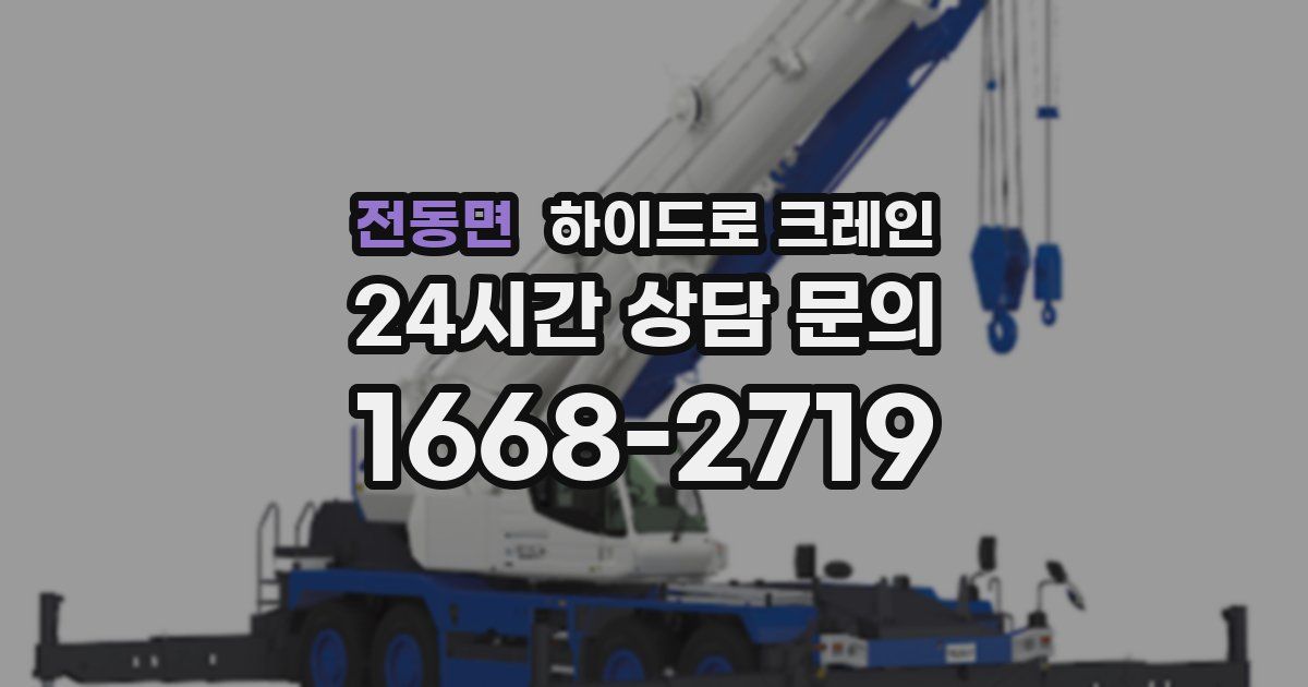 전동면 하이드로 크레인