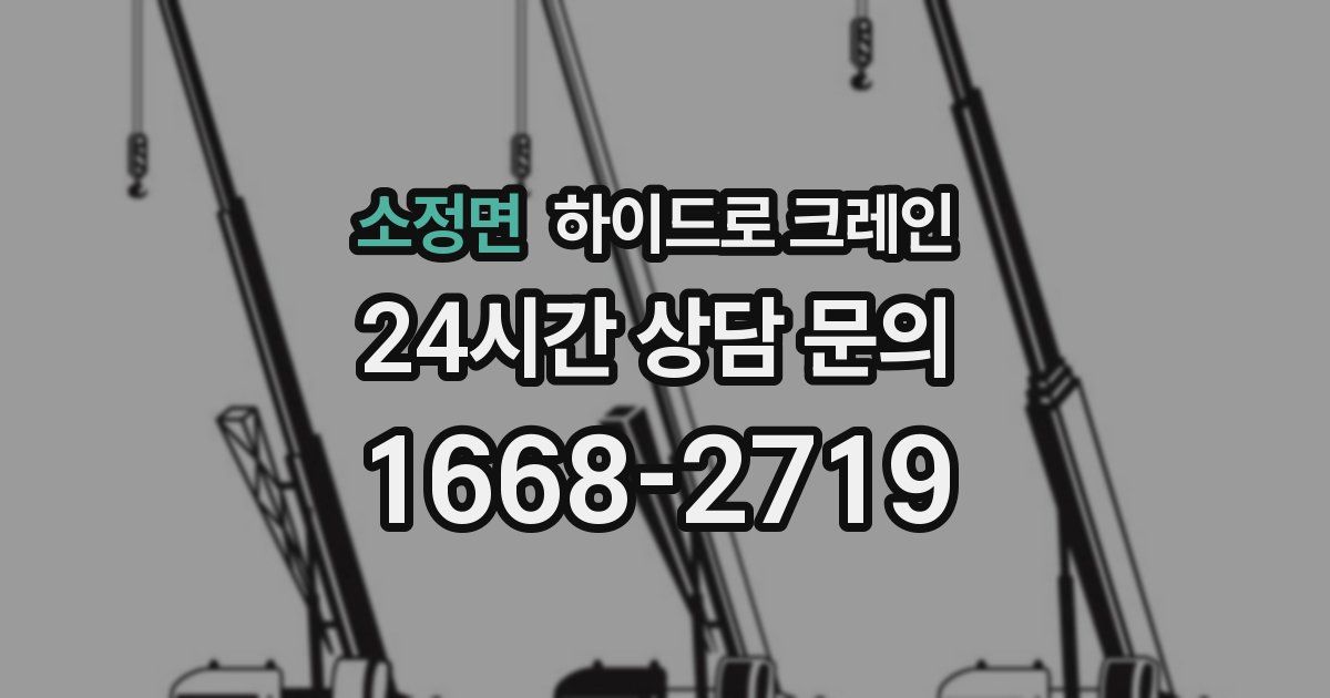 소정면 하이드로 크레인