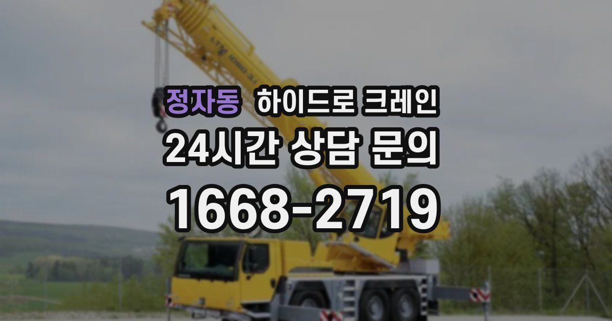 정자동 하이드로 크레인
