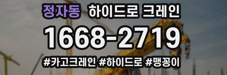 정자동 하이드로 크레인