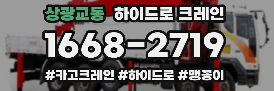 상광교동 하이드로 크레인