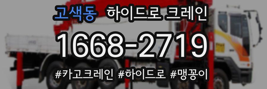 고색동 하이드로 크레인