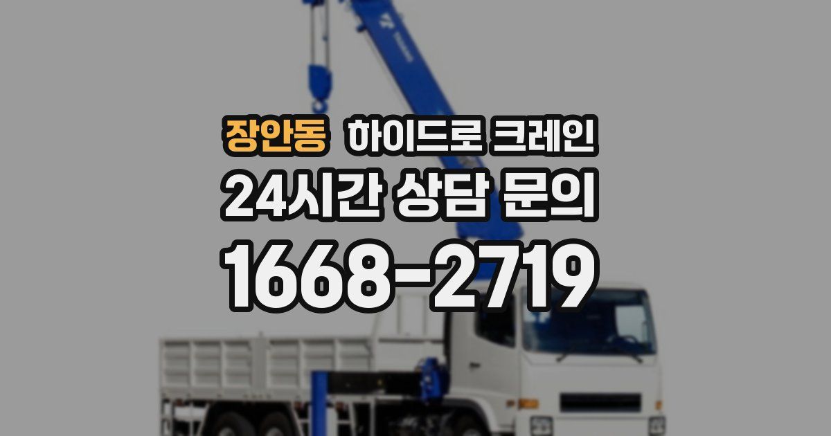 장안동 하이드로 크레인
