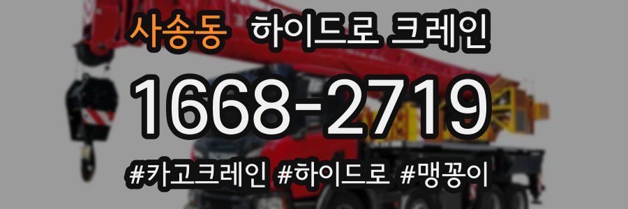 사송동 하이드로 크레인
