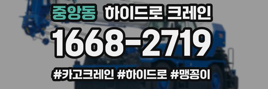 중앙동 하이드로 크레인
