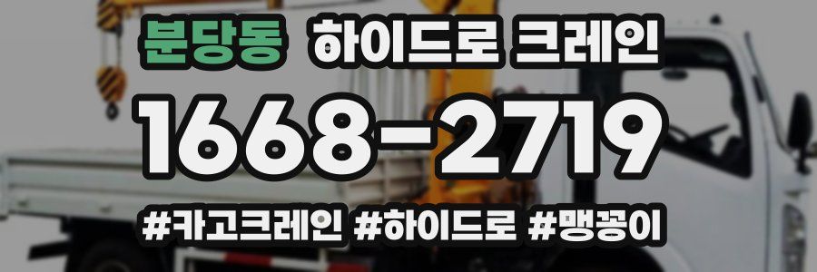 분당동 하이드로 크레인