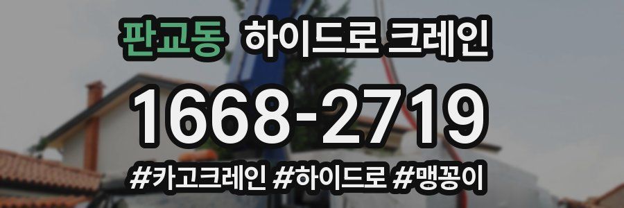 판교동 하이드로 크레인