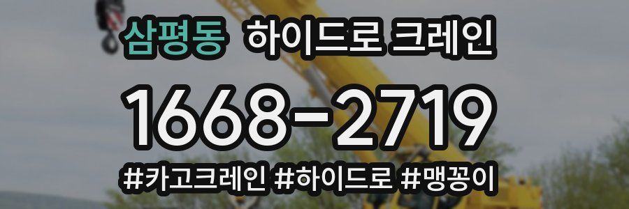 삼평동 하이드로 크레인