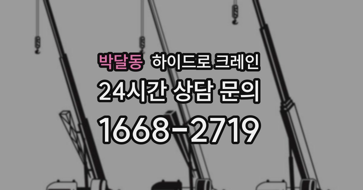 박달동 하이드로 크레인