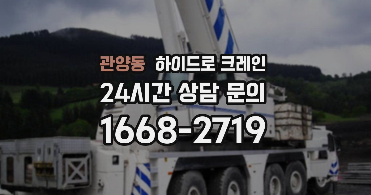 관양동 하이드로 크레인