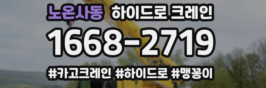 노온사동 하이드로 크레인