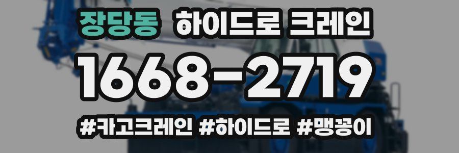 장당동 하이드로 크레인